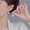 Exquisite Four-Leaf Zircon Flower Earrings - Light Luxury, High-End Versatile Studs for a Fashionable, Elegant Look