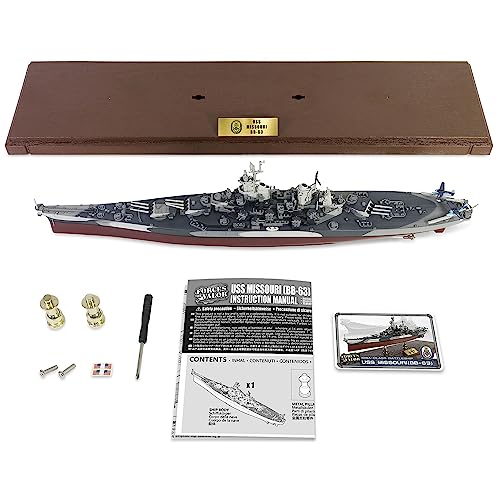 Waltersons Japan WALTERSONS 1/700 Scale US Navy Battleship Missouri Full Hull Cloud Camouflage Finished Model
