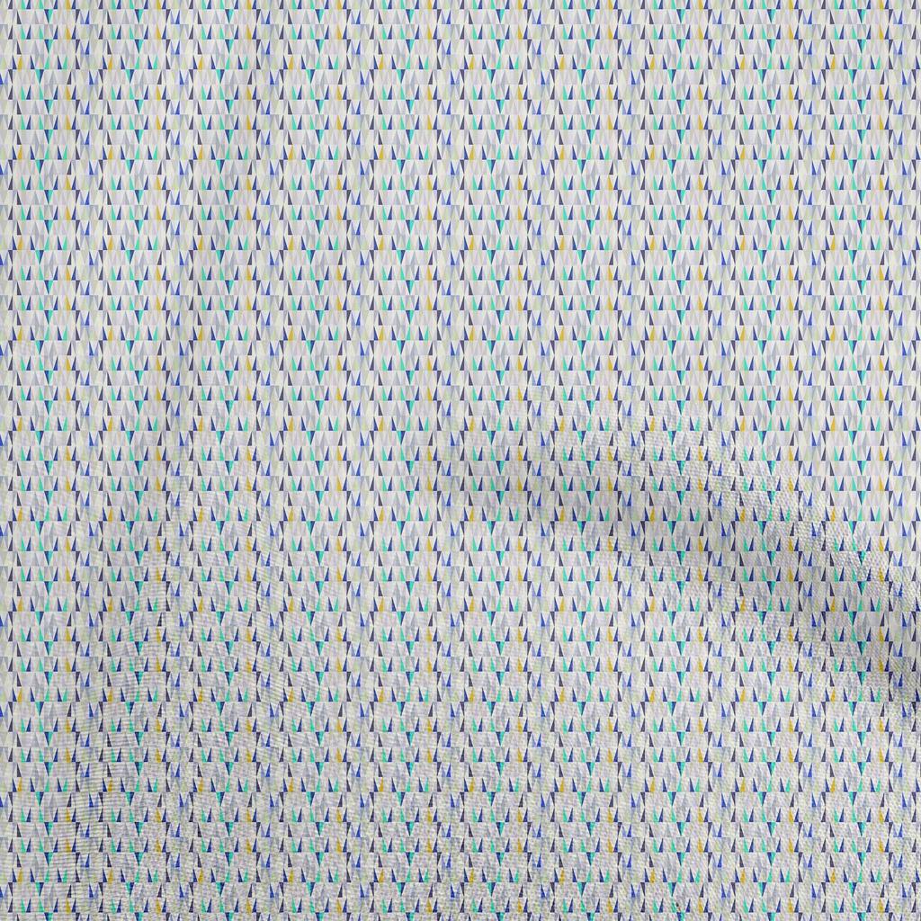 oneOone Cotton Flex Maroon Fabric Triangle Dress Material Fabric Print Fabric By The Yard 40 Inch