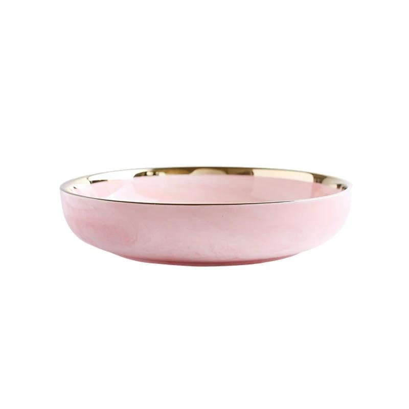 Tableware ceramic set marble household rice shallow