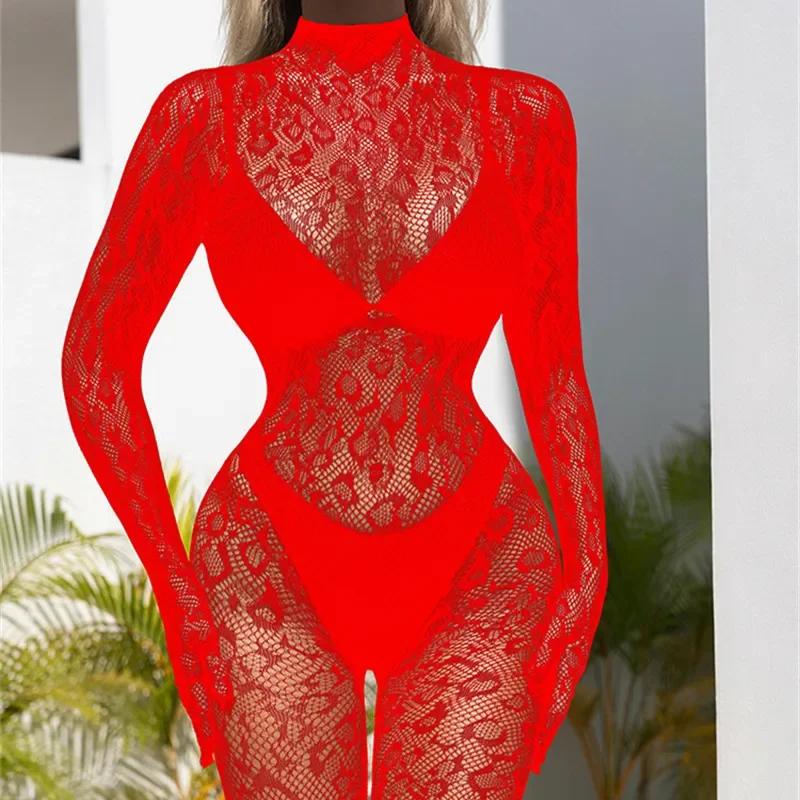 Sexy Women Babydoll Women's Underwear Costumes Sleepwear Nightwear Chemises Plus Size Leopard Valentine Bodysuits Stockings