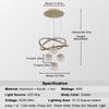Modern Led Chandelier Lighting Three LED Colors Nordic Restaurant Lighting Living Room Chandelier Hanging Lamp Lighting Fixture