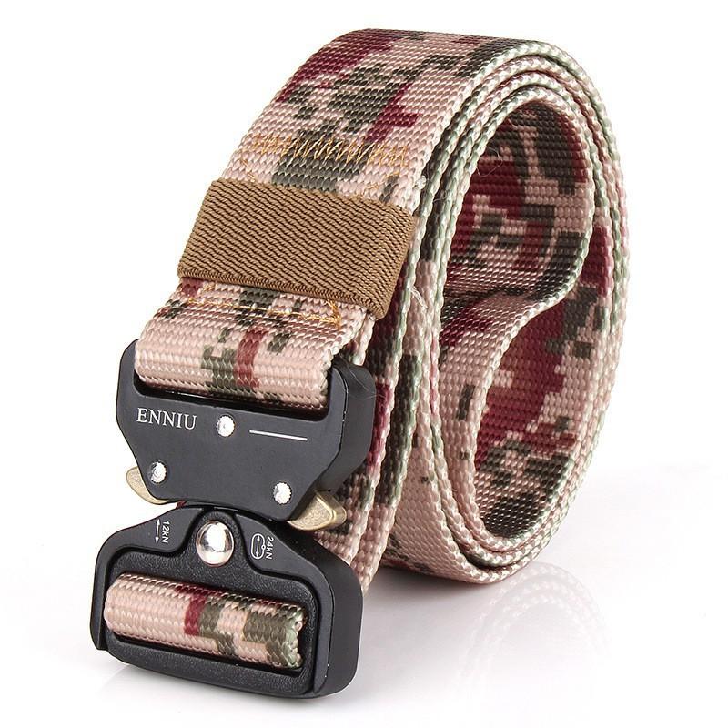 

TUSHI Nylon Camouflage Canvas Belt Student Training Trouser Safety Outer Quick-Drying 125cm