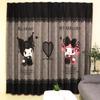 MORIPiLO Sanrio Blackout My Melody and Kuromi Connecting Art Set of Cute Sanrio Midnight Black Makura No Morishita Curtains, (Picture Pattern,