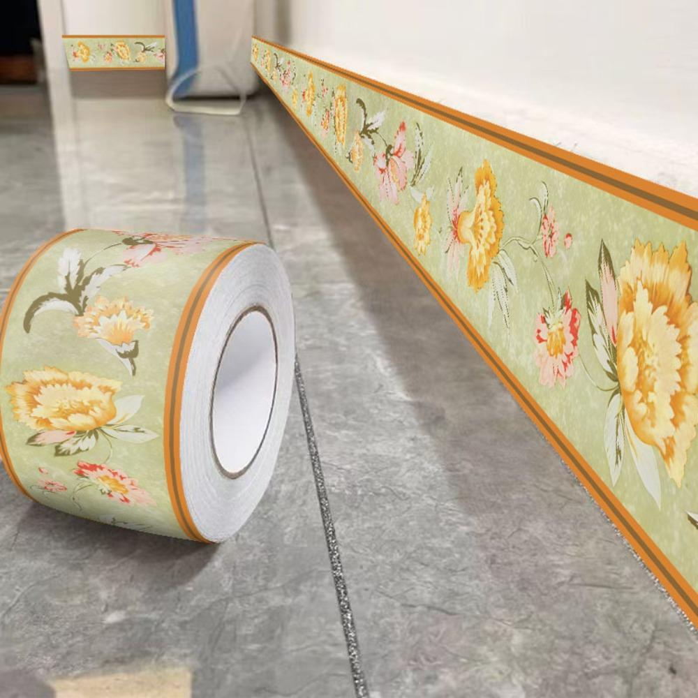 Fashion 5 Meter Wall Base Self Adhesive Anti-collision Wall Sticker Thickened Soft Decoration Strips Living Room