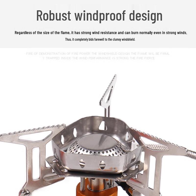 Portable Camping Gas Stove Set with Windshield