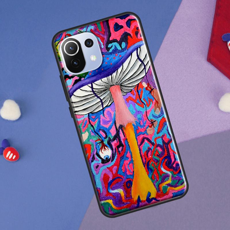 Psychedelic Mushrooms Florals Cover For Xiaomi 14 13 Ultra 11T 12T 13T 14T Pro POCO X7 Pro X3 X5 F3 F5 F6 M6 X6 Pro Case