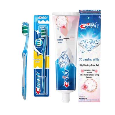 Crest Zahnbürste mit weichen Borsten & 3D White Zahnpasta Set