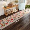 Tappeto per Corridoio Passerella Tappeto Lungo Lavabile in Macchina Pieghevole Antiscivolo Tappetino per Pavimento Tappeti Fiore di Primavera Decorazione per la Casa per Soggiorno