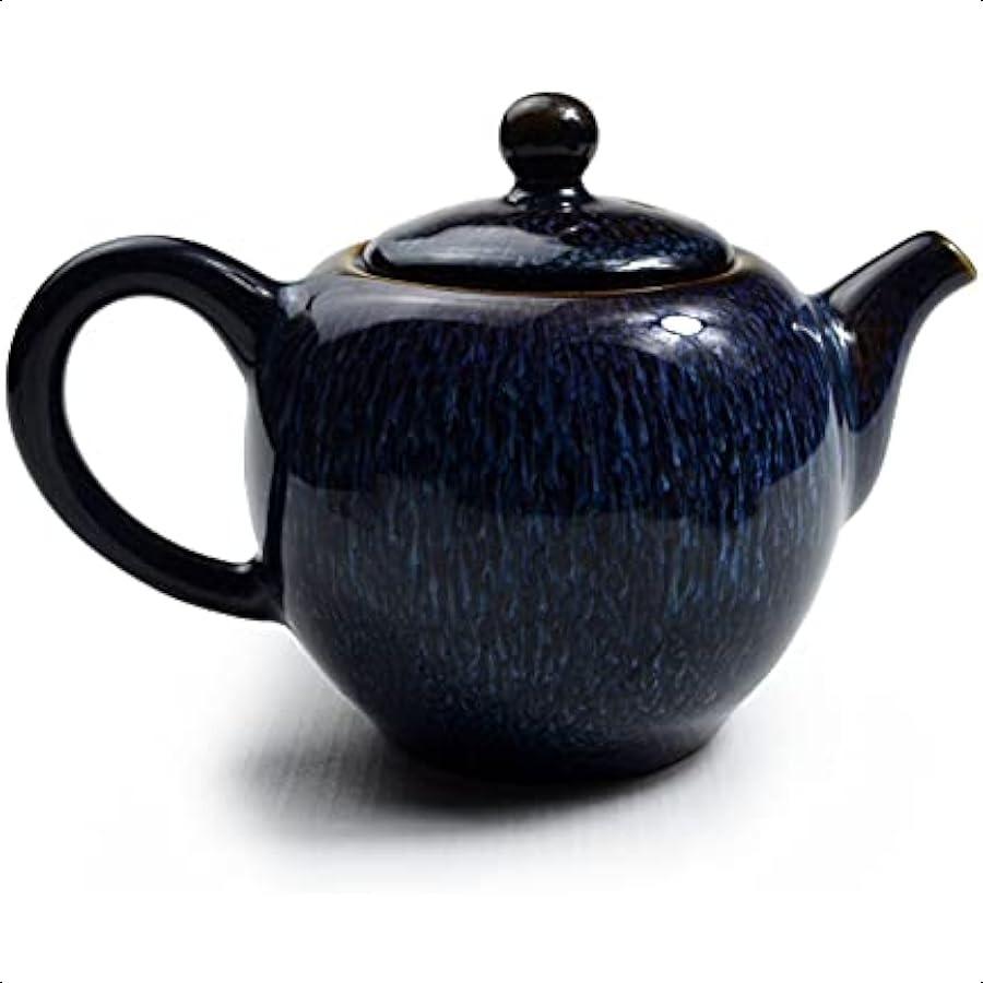 Porcelain Teapot 9oz Chinese Traditional Craft Colour Glaze Ceramic Tea Pot for Gongfu Tea Set