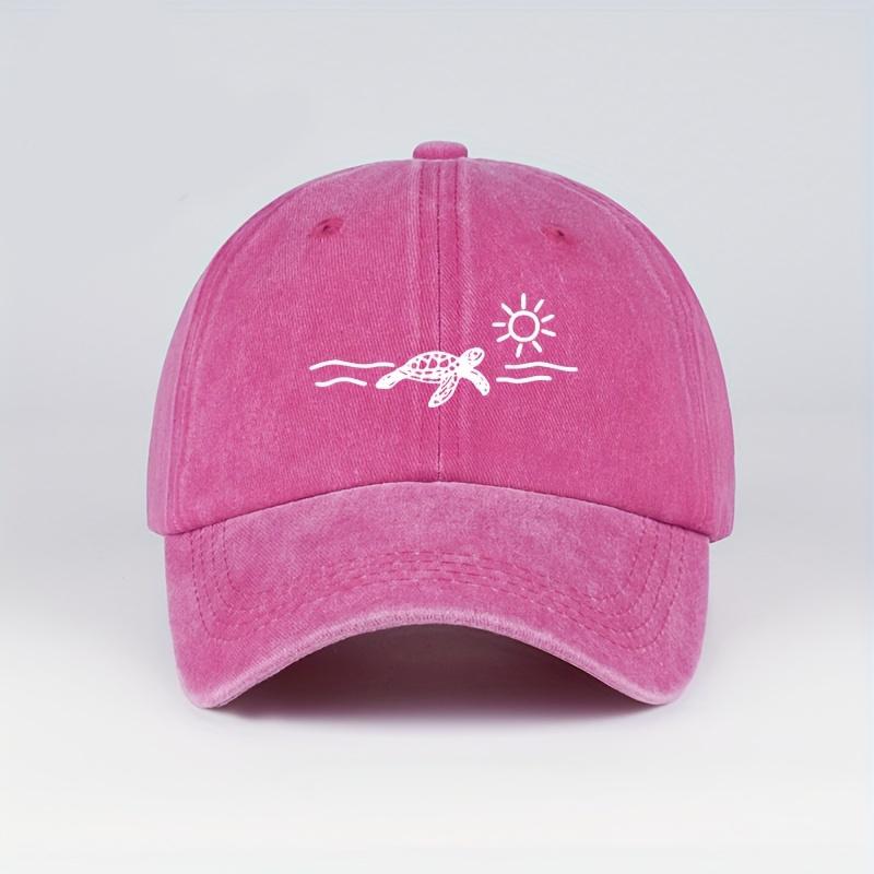 Turtle Sun Pattern Printed Baseball Hat Cute, Simple, Fashionable Duck Tongue Hat Breathable, Sunshade Comfortable