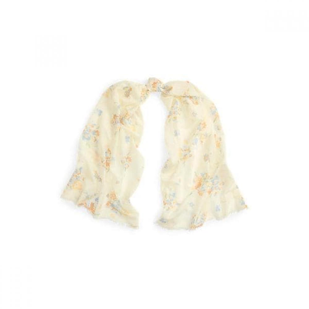 Lauren Ralph Lauren Floral Crinkle Cotton Silk Wrap Scarf Walrhgs0j320480101 ONE