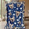 Royal French Bulldog Portrait Theme blanket Lightweight Warm Flannel Blanket Decorative Throw Blanket for Home Decoration