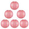 6pcs Large Diameter Red White Striped Paper Lanterns For Home Decoration And Event Planning From Recyclable Paper