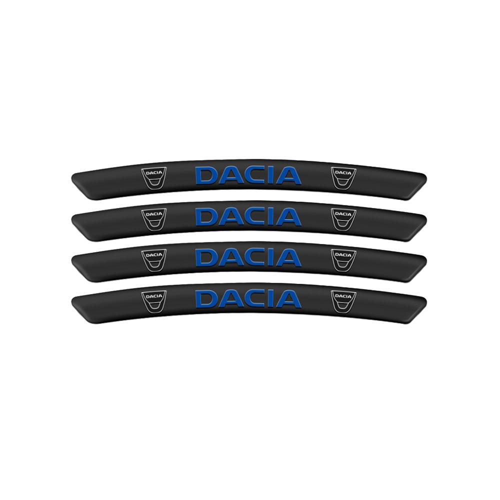 4pcs 3D Aluminum Car Wheel Rim Sticker Refit Decal For Renault DACIA Twingo Fluence Logan Duster Trafic Captur Kadjar Megane Zoe AZG53