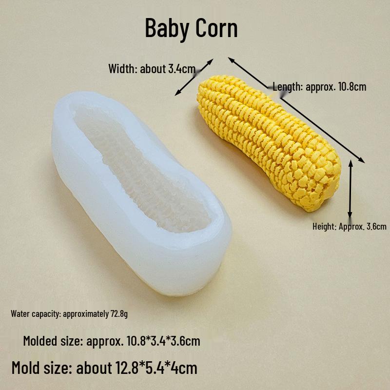 3D Corn & Bitter Gourd Silicone Mold for Creative Cakes & Desserts