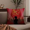 The H-Hunger Games Pillow Case Anti-dustmite Pillowcase Invisible zipper silky short plush Sofa cushion cover