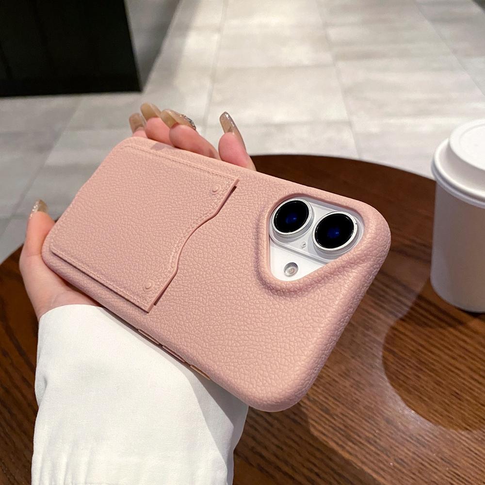 Luxusní pouzdro na karty pouzdro na peněženku se vzorem liči Kryt na telefon TPU pro iPhone 16 Pro Max 16 15 14 13 Pro Max Nárazuvzdorný nárazník na telefon