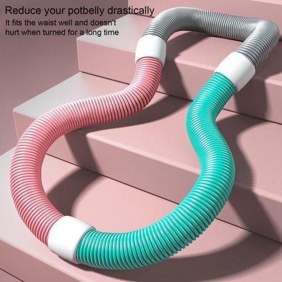 Hula Hoop Morbido Ponderato a Molla Amico della Vita Pieghevole Hula Hoop Fitness Portatile Palestra Domestica Adulti Corpo Vita Assottigliamento Attrezzatura per Esercizio