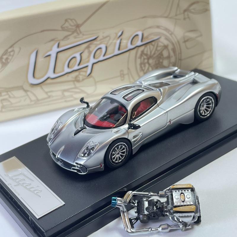 Hone Model 1/64 Pagani Utopia In Stock with An Engine Alloy Motor Vehicle Toy Die-casting Metal Model Collection Boy Gifts