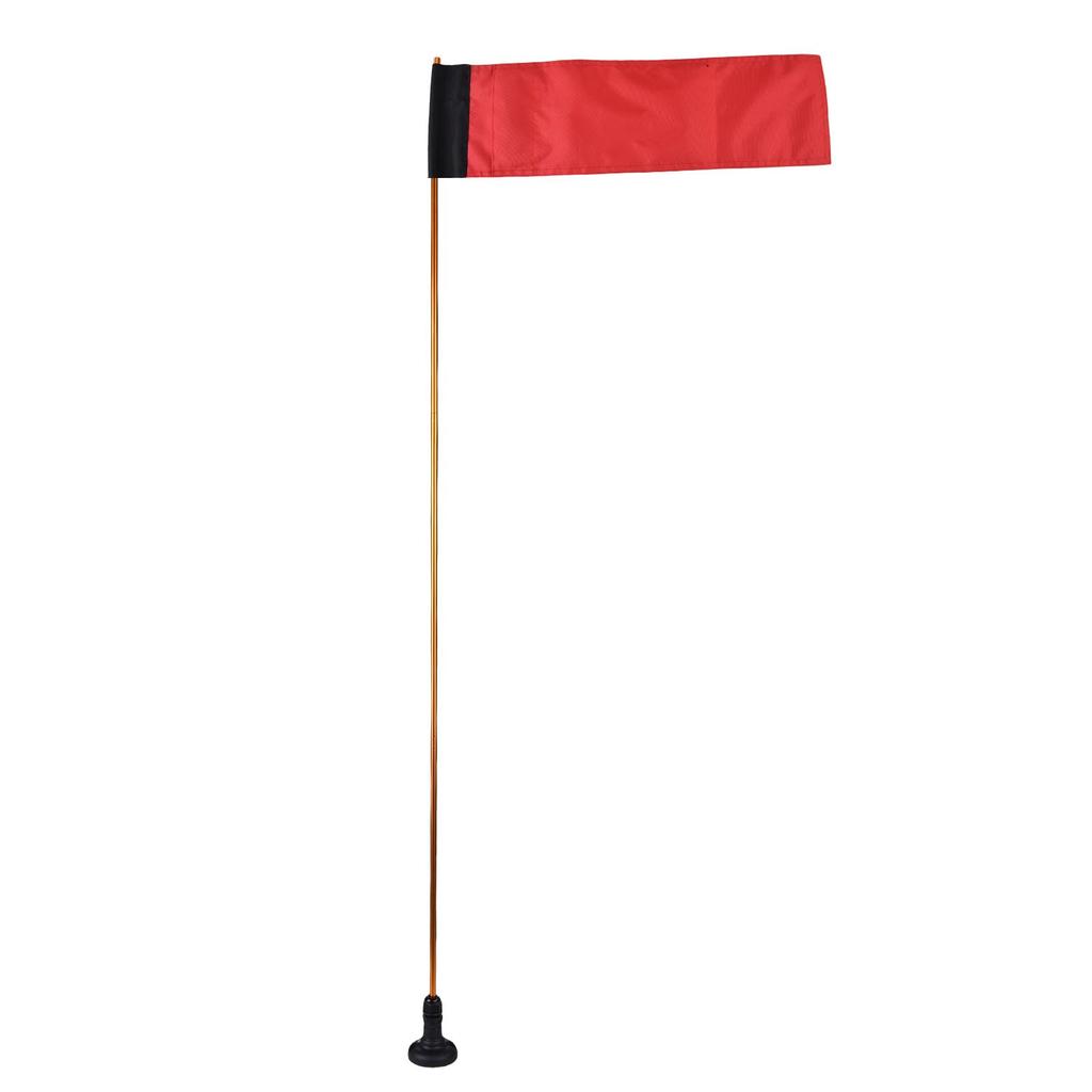 Large Kayak   Flag with Pole, Storage Bag, Screws and Track Mount Base High Visibility 20x5.6 Inch