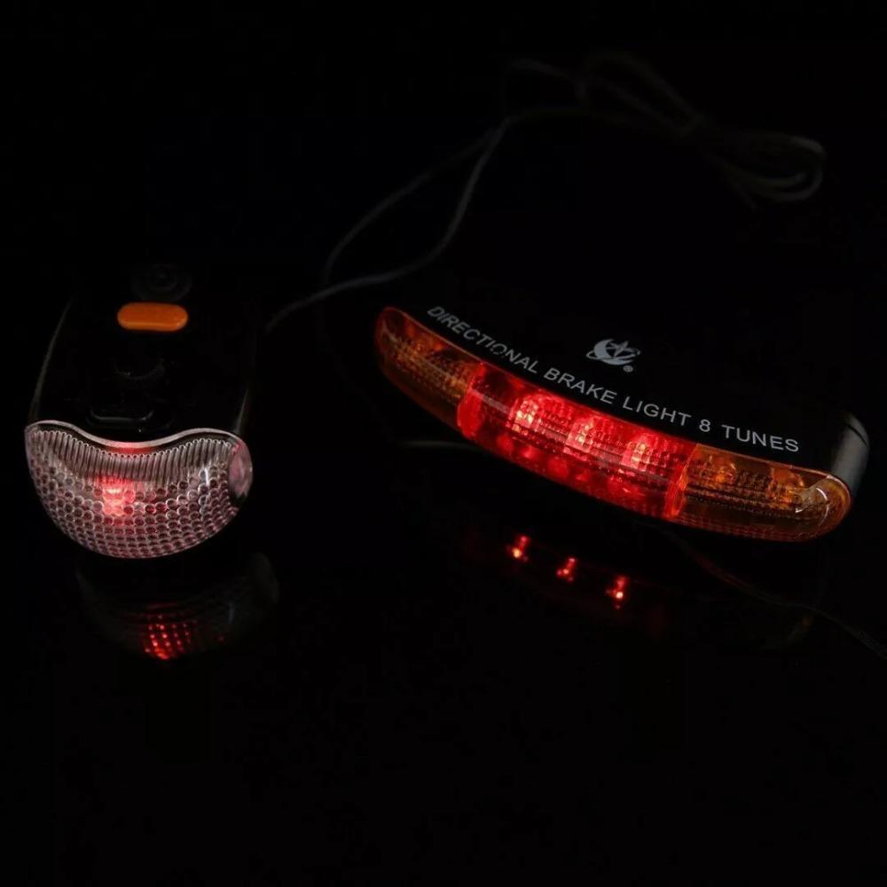 Multifunctional LED Bike Bicycle Brake Lights Plastic With Horn Cycling Taillight Bike Turn Signal Light Lamp Hiking