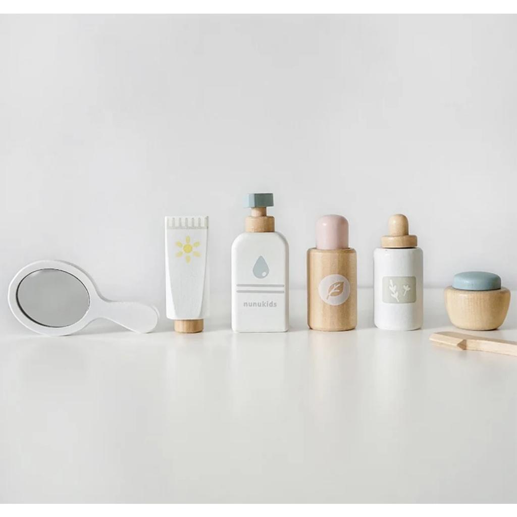 Children Wooden Pretend Play Toy Simulation Facial Mask Makeup Set Imitation Game Role Play Kids' Learning Education Toys Gifts