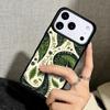 Capa Case for iPhone 17 Air 16 Pro Max 15 Plus 11 13 Mini 14 12 Back Phone Cover Green Paisley
