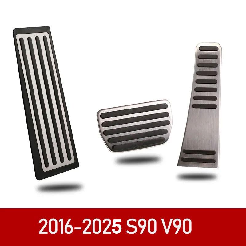 Car Accelerator Brake Pedal Footrest Pedal Plate Cover For Volvo XC60 XC90 S90 v90 s60 v60 xc40 Accessories 2022-25