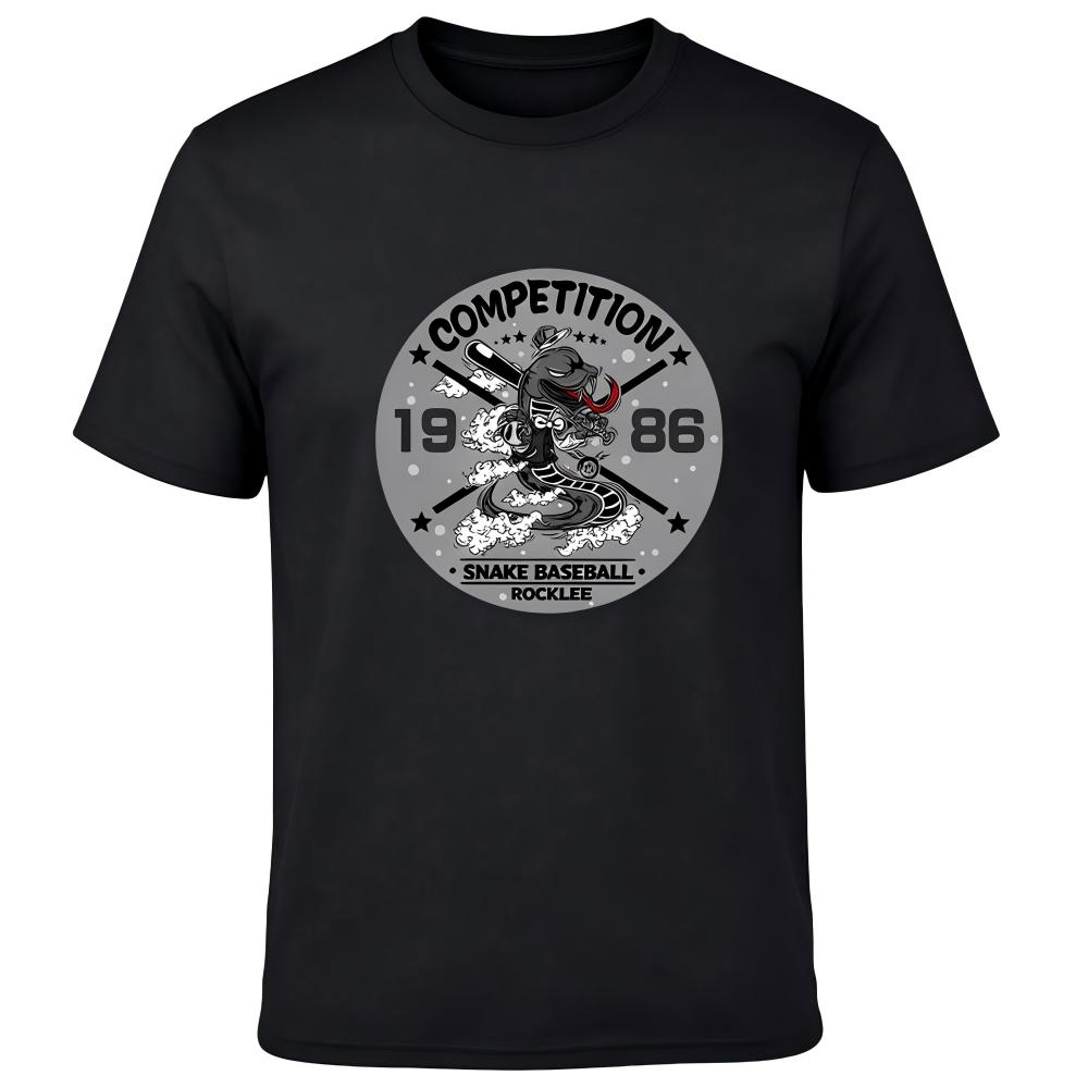 Vintage Circular Snake Baseball Competition Graphic man's T-Shirt