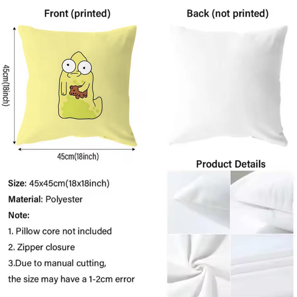Anime Solar O-Opposites Cushion Cover Comfortable Reversible Pillow Cover Ideal for Car Sofa Bedroom & Beyond