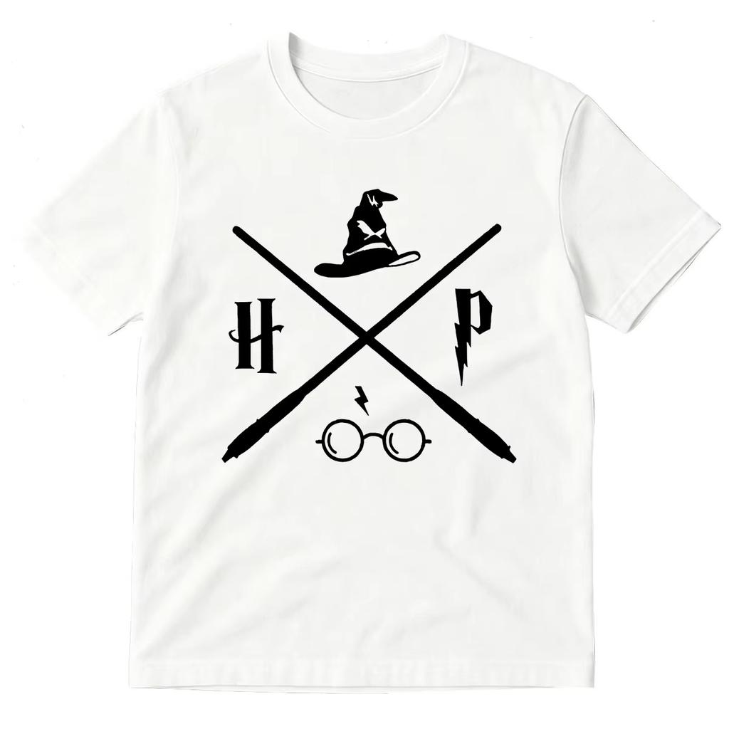 Harry Potter Glasses Moving Logo Funny Graphic T-shirt, Unisex Fashion High Quality Short Sleeve Women And Men T-shirt