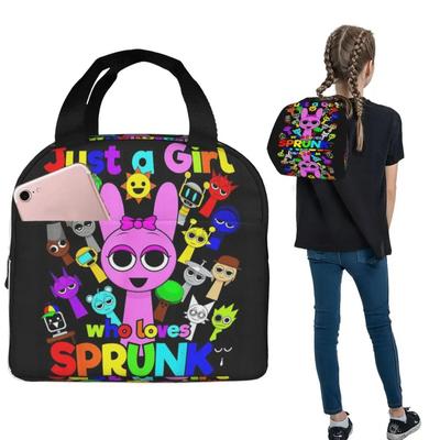 Alle meine Sprunki Spielzeug Spiel Isoliert Lunchtasche für Damen Kinder Auslaufsicher Lebensmittelbehälter Thermische Lunchbox Tragetasche