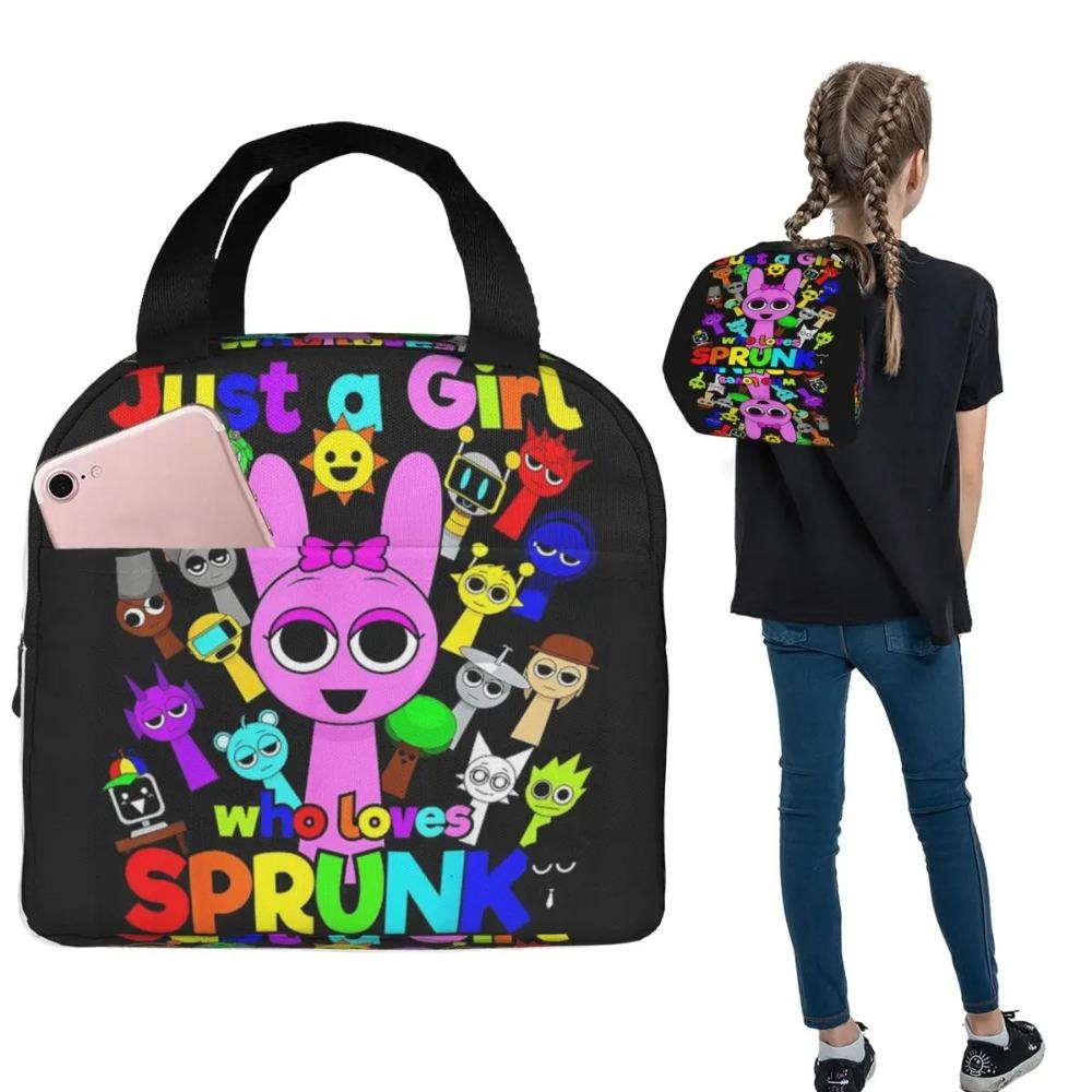 All My Sprunki Toys Game Insulated Lunch Bag for Women Kids Leakproof Food Boxes Thermal Lunch Box Tote
