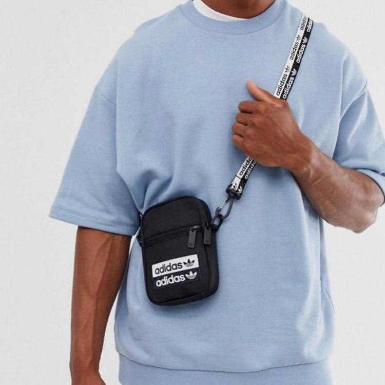 New Adidas Originals Polyester Shoulder Bag Crossbody Bag Regular Unisex Black EJ0975