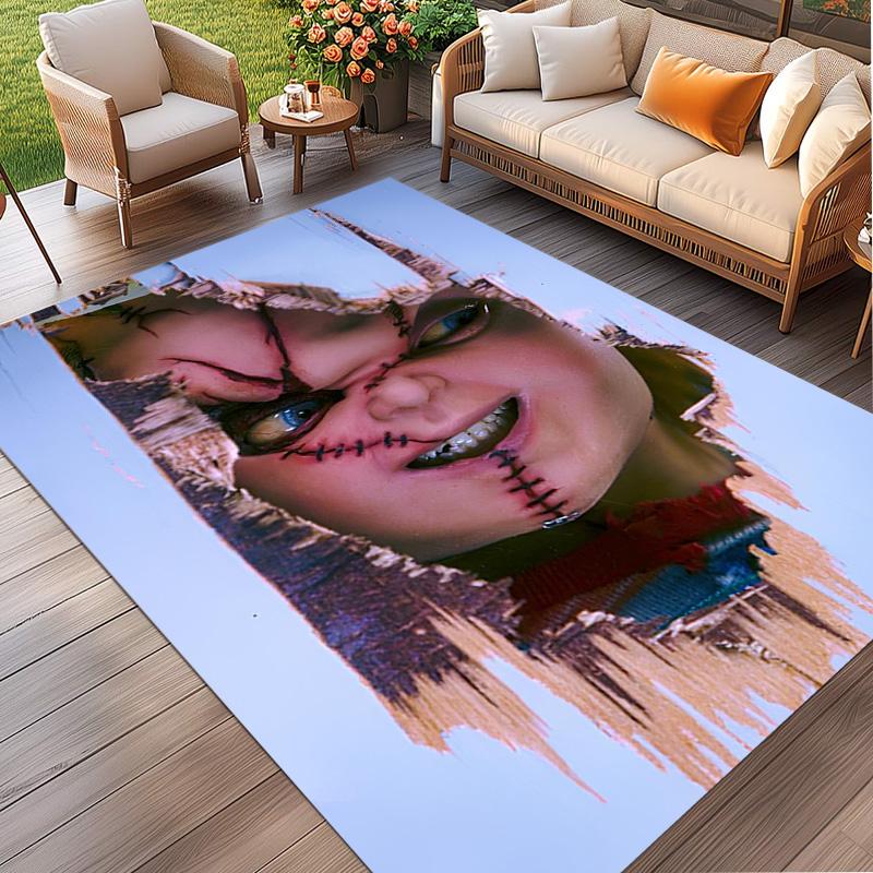 Bride of Chucky Print Rug, Washable Floor Carpet, For Entryway Dorm Laundry Room Office Study, Home Decor Birthday Christmas Gift