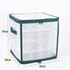 Green Speckle Christmas Ball Storage Box 64-Compartment Christmas Ornament Storage Organizer with Handles Organizing Decorations