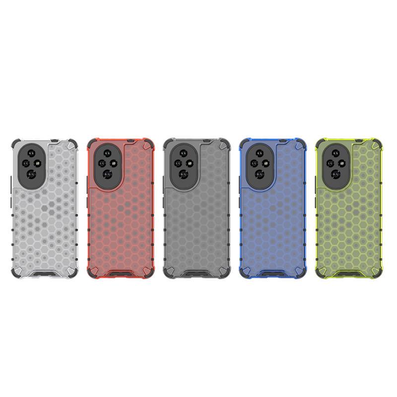 For Honor 200 Case Honor 200 Cover Bumper Luxury Honeycomb Shockproof TPU Armor PC Silicone Protector Phone Back Cover Honor 200