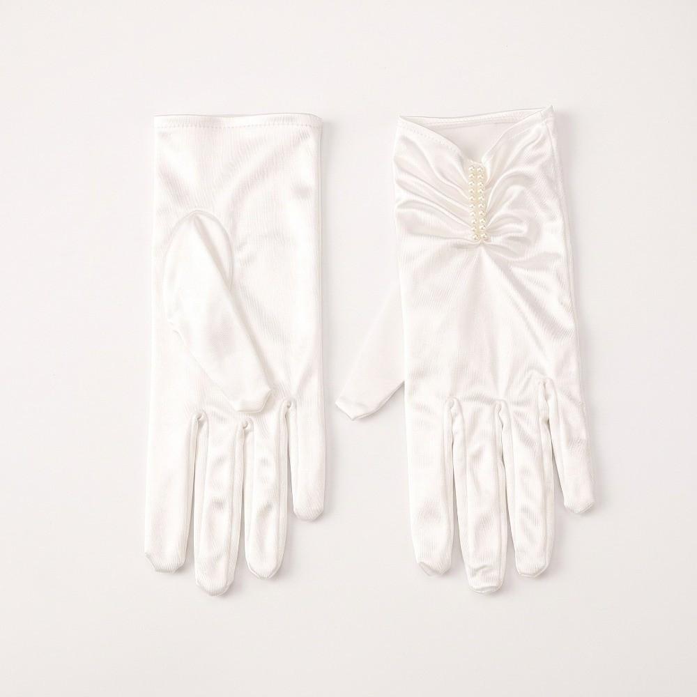 Rüschenmanschette Vollfingerhandschuhe Perlendekor Hochzeitszubehör Handschuhe Studiofotografie Verwendung
