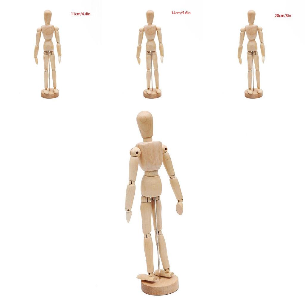 Holz-Mensch-Künstler-Mannequin Zeichenmodell Unisex Mann Frau Skizzierwerkzeug