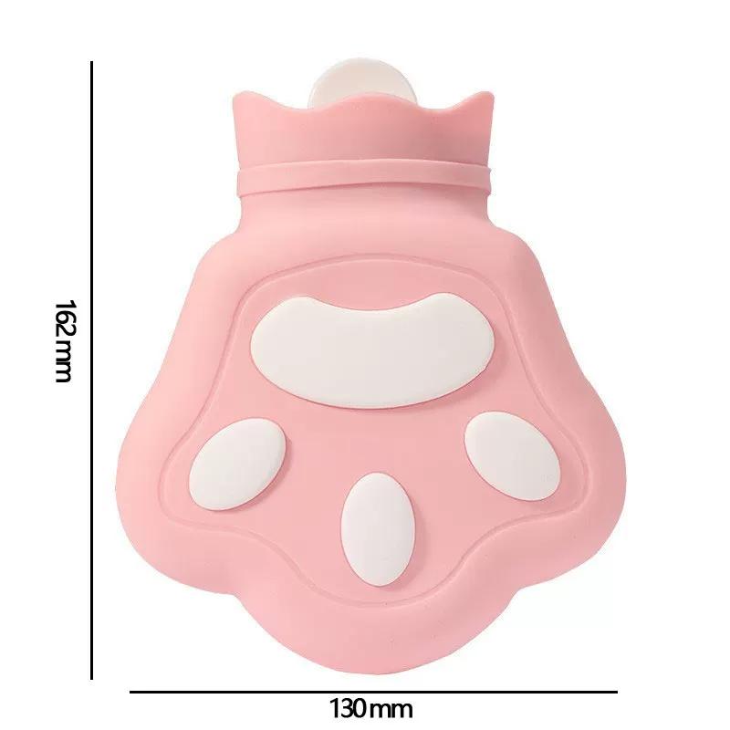 Bear Palm Silicone Hot Water Bag Water Injection Mini Small Size Portable Microwave Oven Heating Belly Cute Hot Water Bag