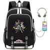 New Riman, My Hero Academy Printed Backpack Large Capacity Student School Bag USB Computer Bag