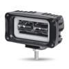 4-inch 8D Lens LED Rectangular Work Lamp Angel Eyes Halo Driving Light Reverse Fog Light for Car Truck ATV Motocycle UTV Pickup