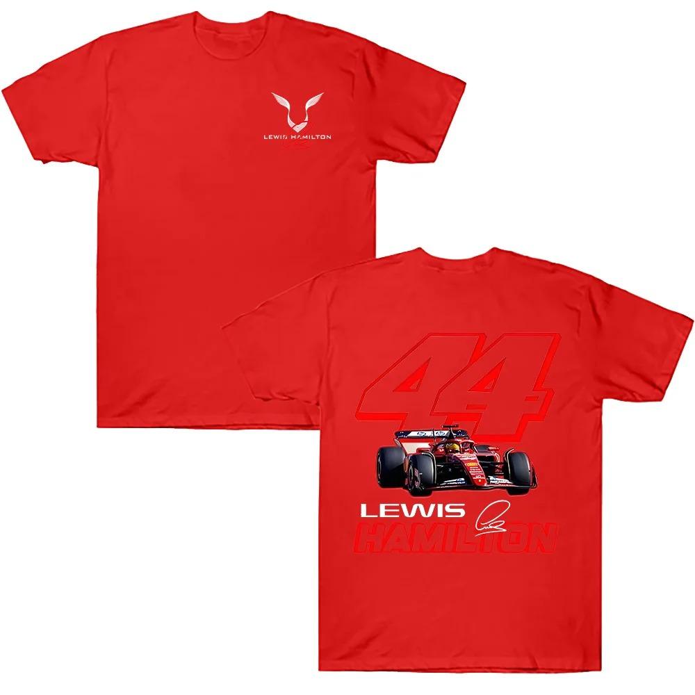 Lewis Hamilton Racing 44 Tričko Dámské Pánské Módní Bavlněné Tričko Pohodlné Nový Vzor Tepláková souprava High Street Krátký Rukáv Oblečení