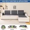 Eismodra Couch Covers for 3 Cushion Couch Sofa Armrest Chair Cover Sectional Slipcovers Washable Furniture Protector for Dogs Pet L Shaped,Dark Gray