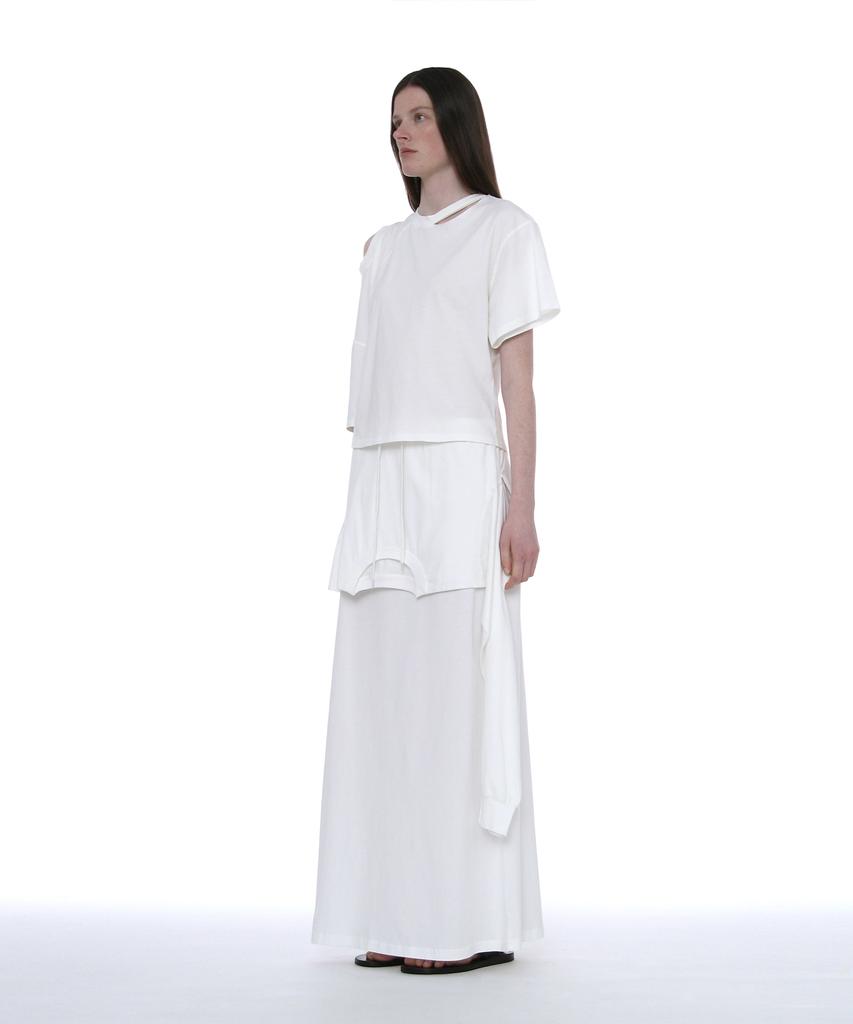 PARTIMENTO WOMEN Two-Way Cutout Deconstructed Top_White
