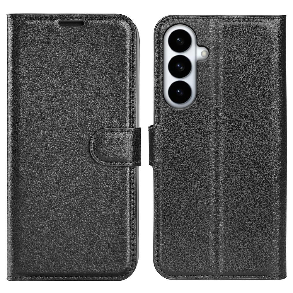 For Samsung Galaxy S26+ Case Wallet Stand Litchi Texture Shockproof Leather Phone Cover