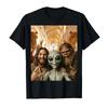 Cat Selfie Bigfoot Jesus Alien Tshirt For Men Women 100 Cotton T Shirts Short Sleeve Tops 04102