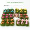Model Mini Artificial Flower Cluster 6Pcs for Diorama Sand Table Railroad Scenery Layout Realistic Plant Decor Set