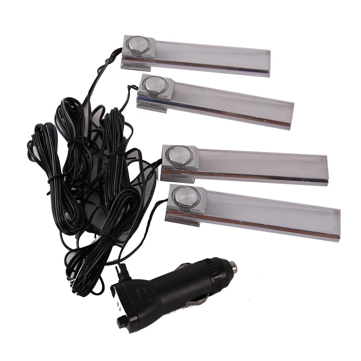 

Автостайлинг Универсальные 4 шт. Автомобильные Автомобильные Внутренние Атмосферные Огни Подсветка Пола Разноцветная Декоративная Лампа Аксессуары